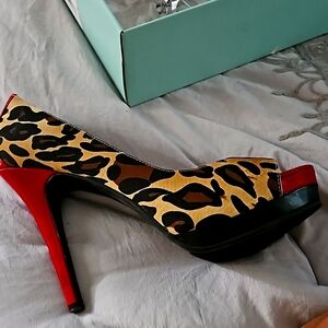 Leopard print heels